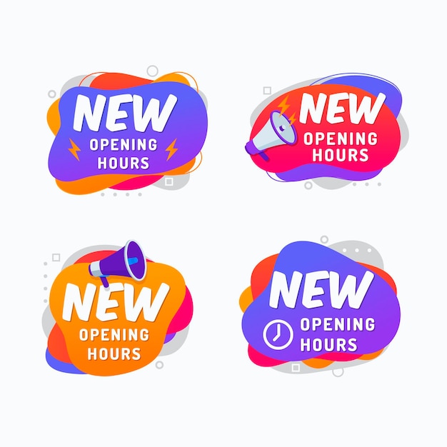 free-vector-new-opening-hours-sign-pack