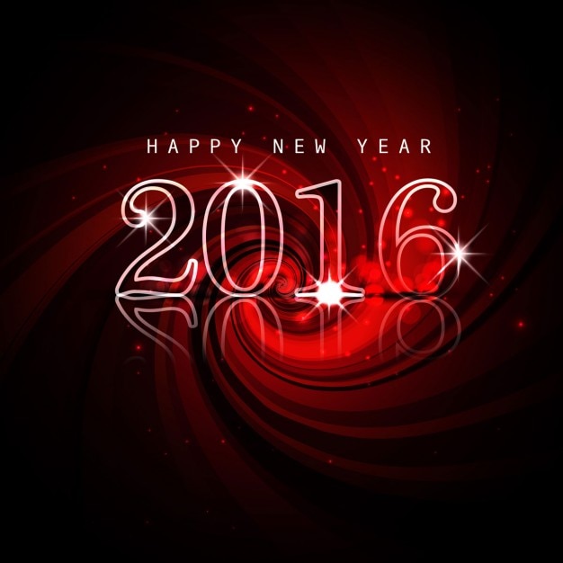 New year 2016 red color background