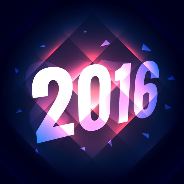 New year 2016 with shiny lights\
background