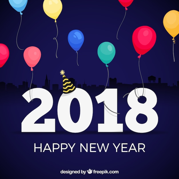 New year 2018 background | Free Vector