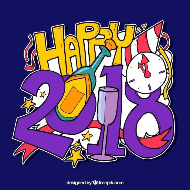 New year 2018 celebration background