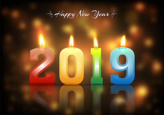 New year 2019 background. | Premium Vector