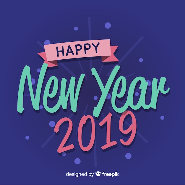 New year 2019 background | Free Vector