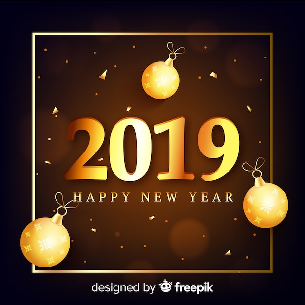 New year 2019 background | Free Vector