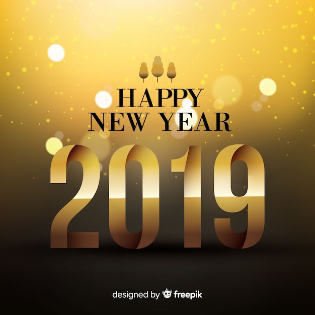 New year 2019 background Vector | Free Download