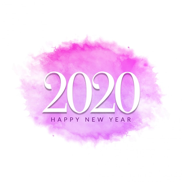 Free Vector | New year 2020 modern greeting