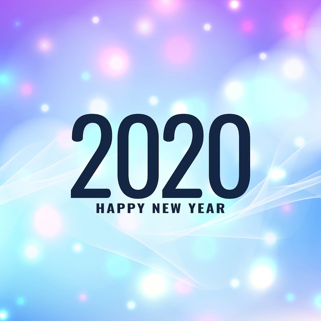 Free Vector | New year 2020 modern greeting