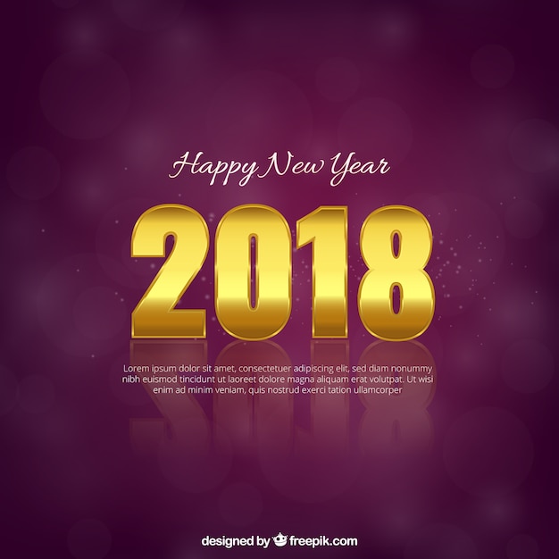 Free Vector | New year background 2018