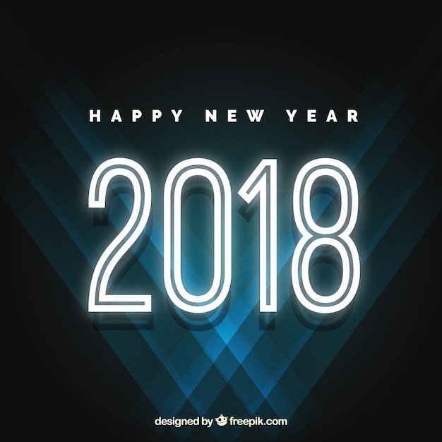 Free Vector | New year background 2018