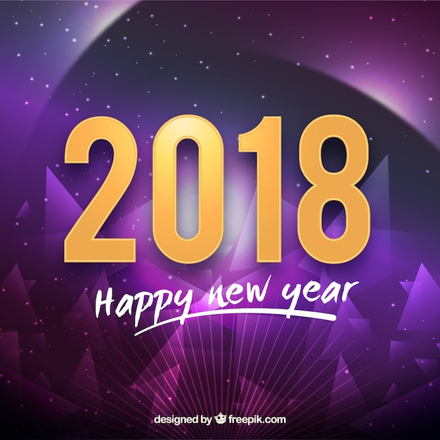 New year background 2018 | Free Vector