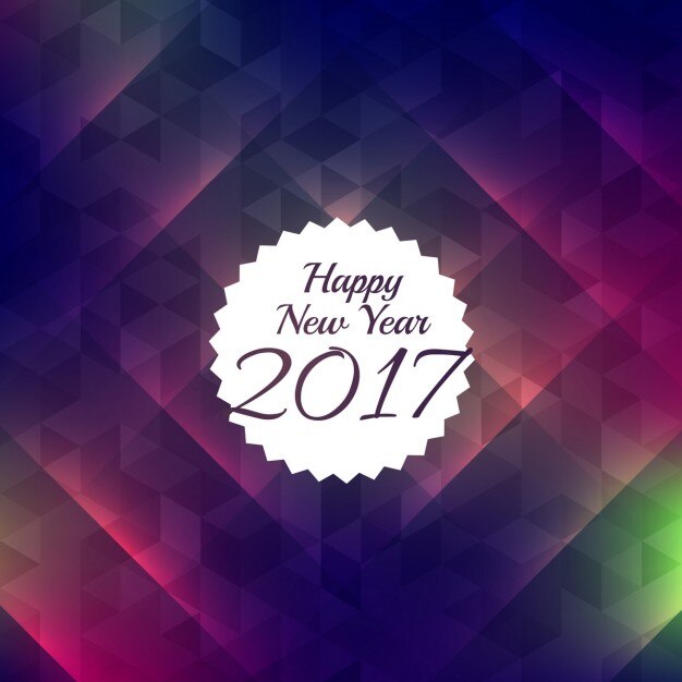 New year background with lights and polygonal\
shapes