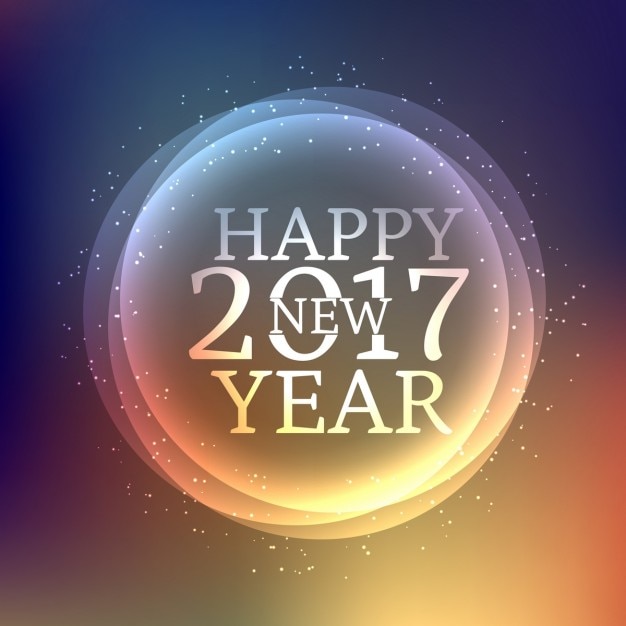 Free Vector | New year background with lights and circular shapes