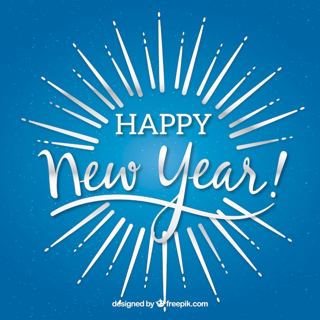 Free Vector | New year background with silver style