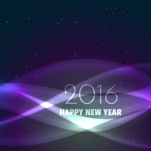 New year card in wavy style