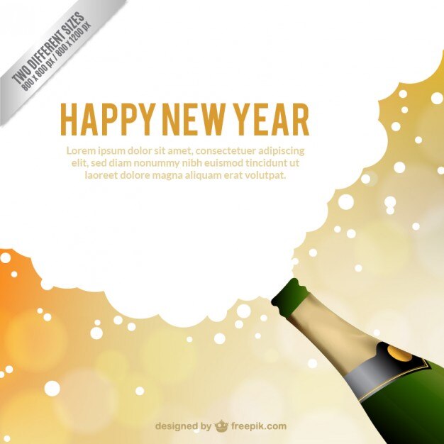 Free Vector | New year card template