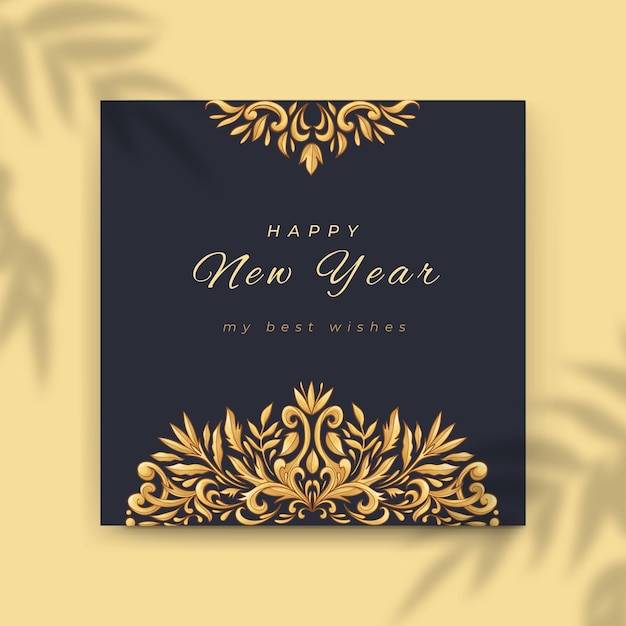 free-vector-new-year-card-template