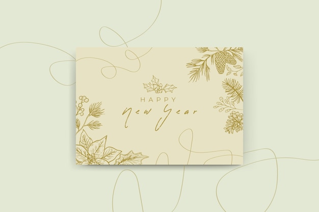 free-vector-new-year-card-template