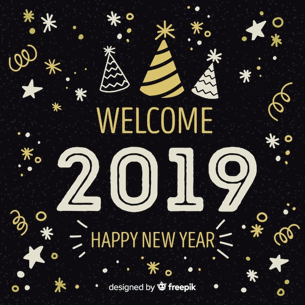 Free Vector | New year confetti background