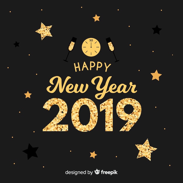 Free Vector | New year glitter elements background