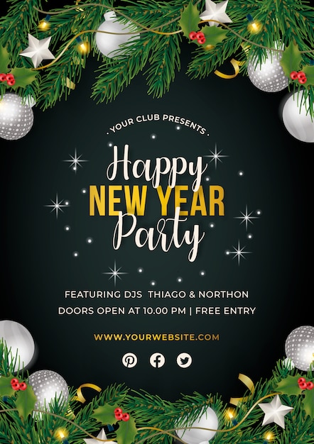 new year party poster