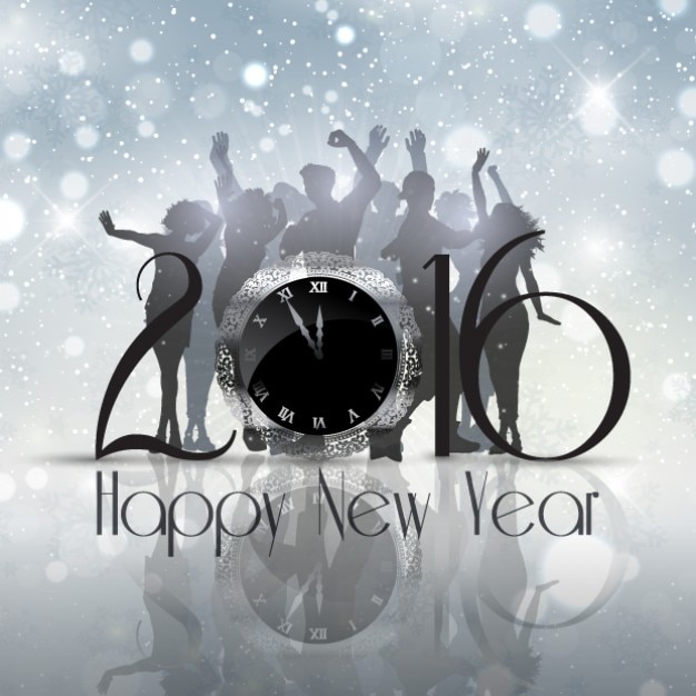 New year party silver background