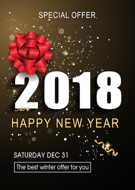 Free Vector | New year poster design