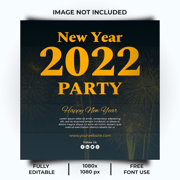 Premium Vector | New year social media instagram post design template