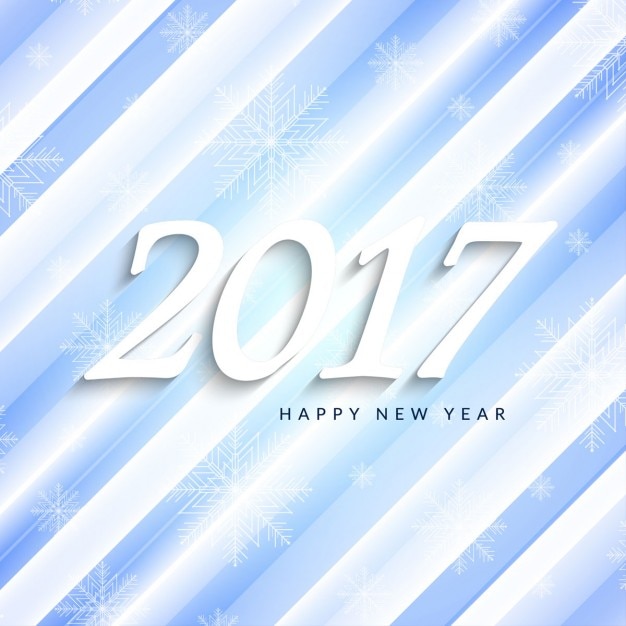 New year stripes background with
snowflakes