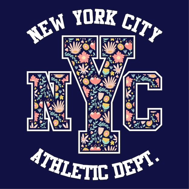 Premium Vector | New york city athletic varsity college badge