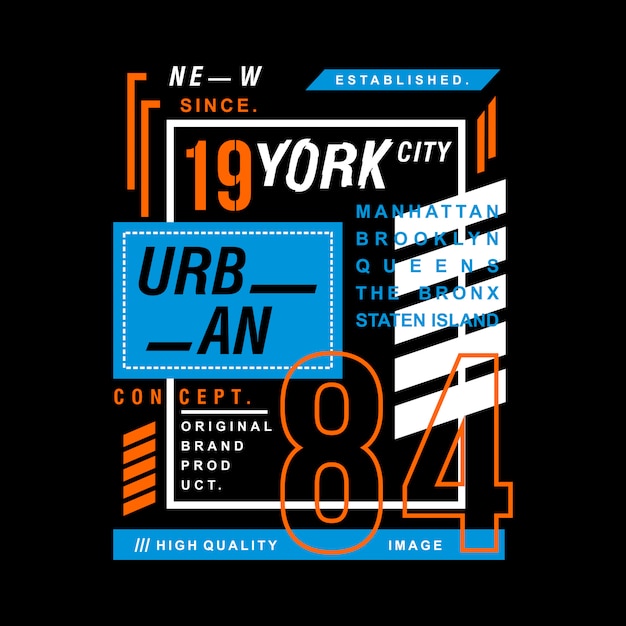 Download Free New York City Design Typography Graphic T Shirt Premium Vector Use our free logo maker to create a logo and build your brand. Put your logo on business cards, promotional products, or your website for brand visibility.