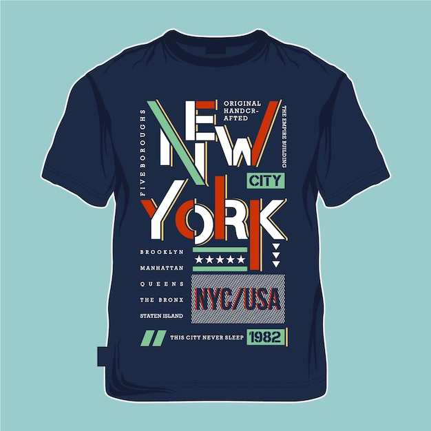 Premium Vector | New york city graphic typography t shirt