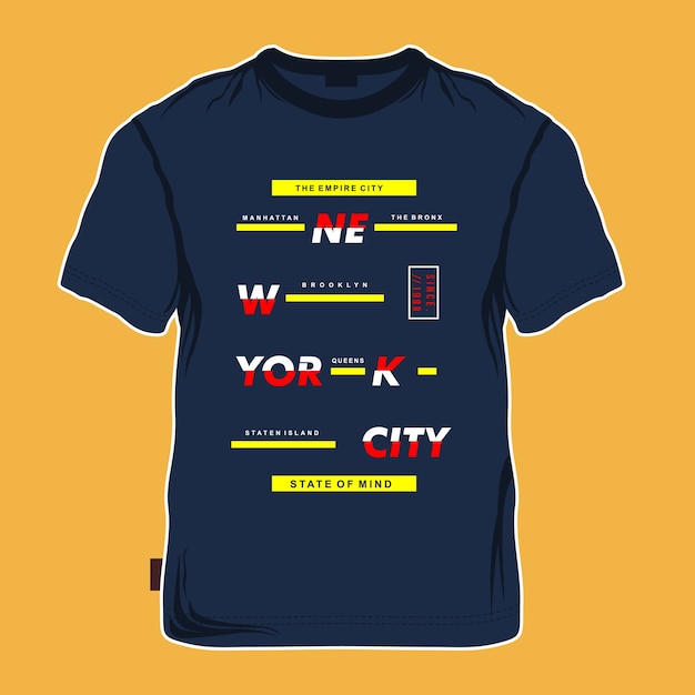 Download New york city mockup t shirt graphic design | Premium Vector