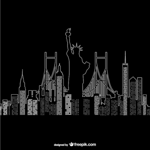 New York State Silhouette Images | Free Vectors, Stock Photos & PSD