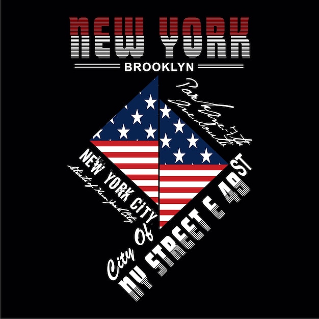 Download New york t shirt printing vector art Vector | Premium Download