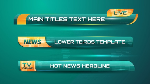 News graphic banners Premium Vector