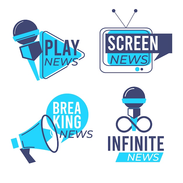 Download Free News Logo Collection Template Design Free Vector Use our free logo maker to create a logo and build your brand. Put your logo on business cards, promotional products, or your website for brand visibility.