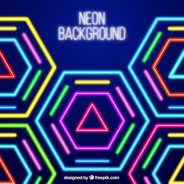 Nice background with neon lights in different colors