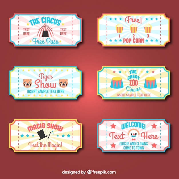 Download Vector Rectangle Circus Tickets Vectorpicker