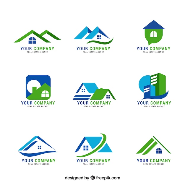 Download Free Nice Collection Of Real Estate Logos Free Vector Use our free logo maker to create a logo and build your brand. Put your logo on business cards, promotional products, or your website for brand visibility.