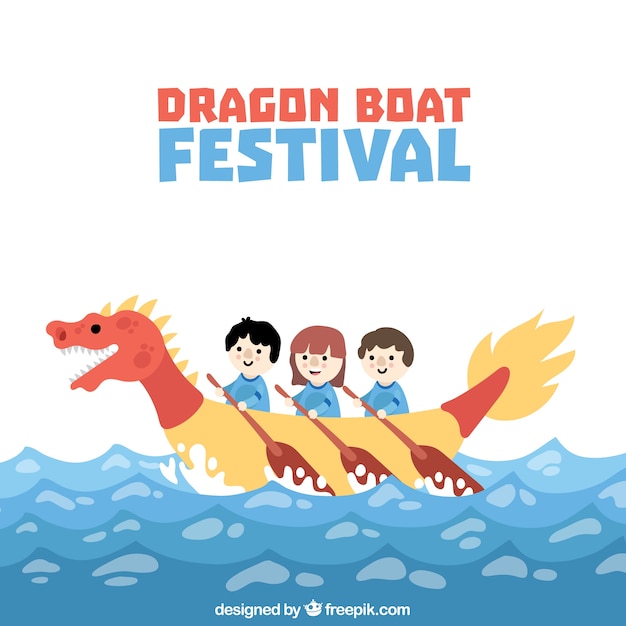 Nice dragon boat festival background