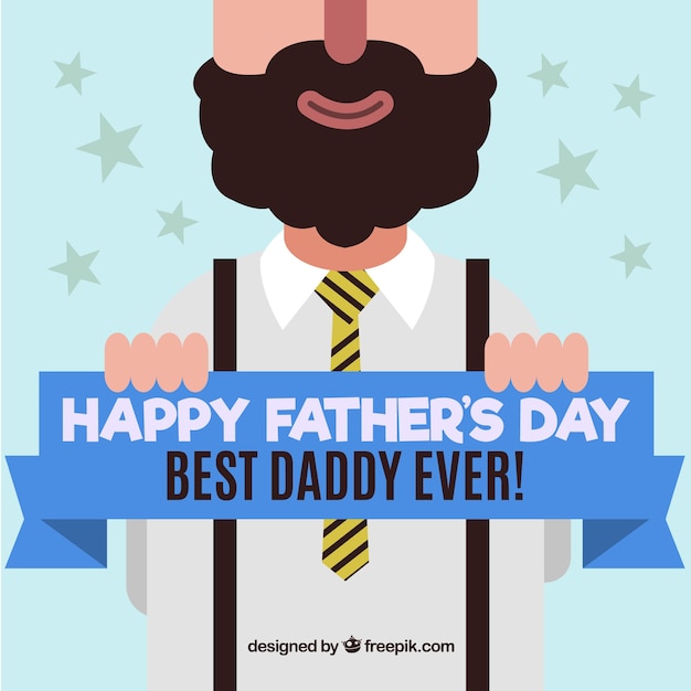 Nice father\'s day greeting in flat\
design