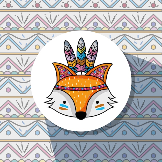 Download Nice fox tribal animal woodland Vector | Premium Download