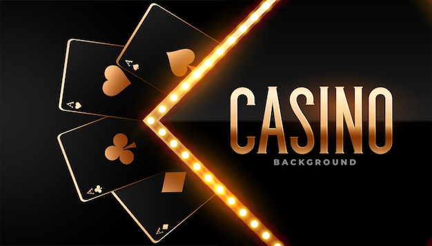 Free Vector | Nice golden casino background with cards