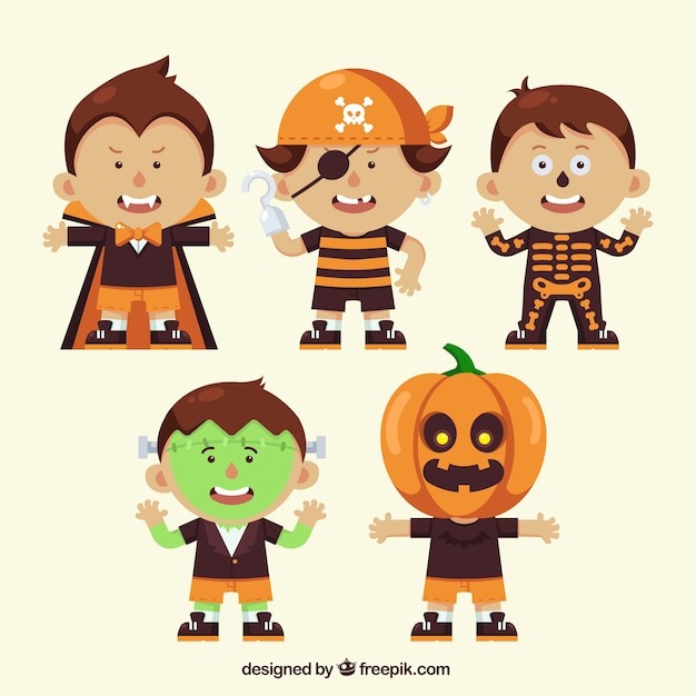 Nice halloween costumes Vector | Free Download