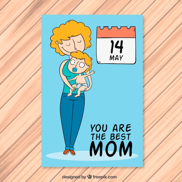 Nice hand drawn mother's day greeting
