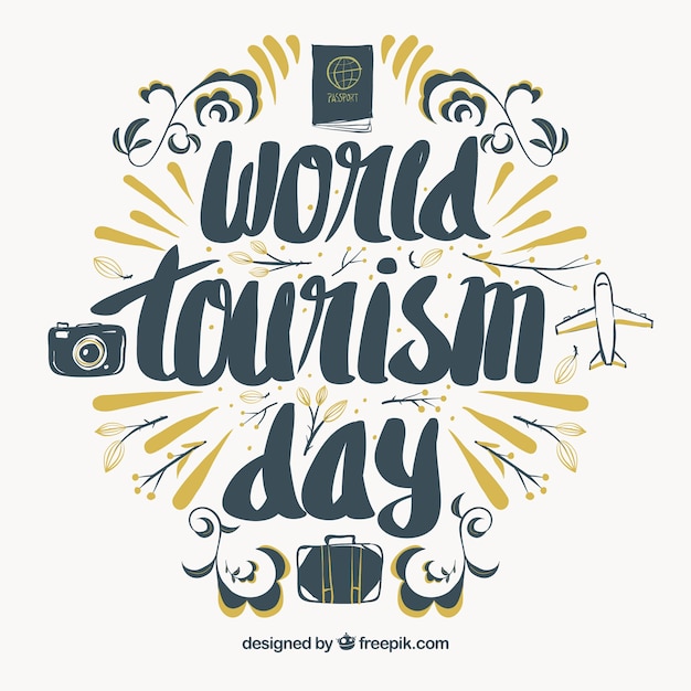 Nice lettering for the world tourism day