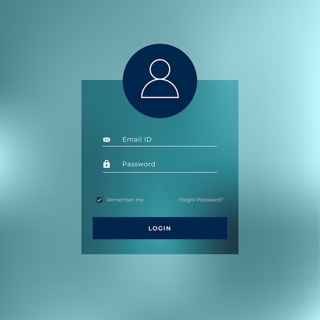 Free Vector | Nice login interface template design