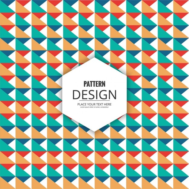 Free Vector | Nice pattern with colorful geometric shapes