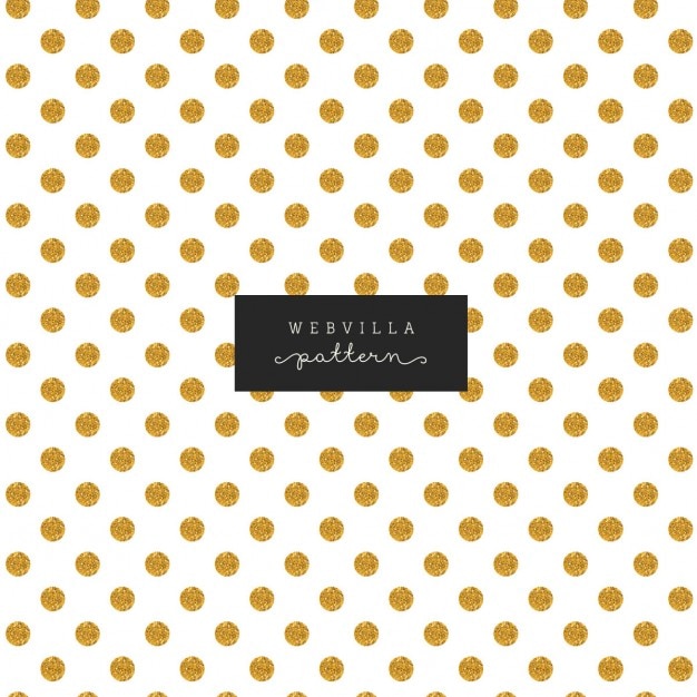 Nice Pattern With Gold Dots On A White Background Vector Free