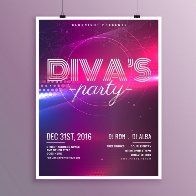 Nice poster for a party in nightclub Vector | Free Download